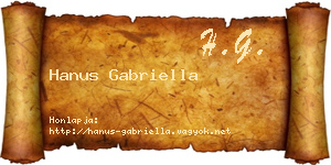 Hanus Gabriella névjegykártya