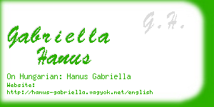 gabriella hanus business card